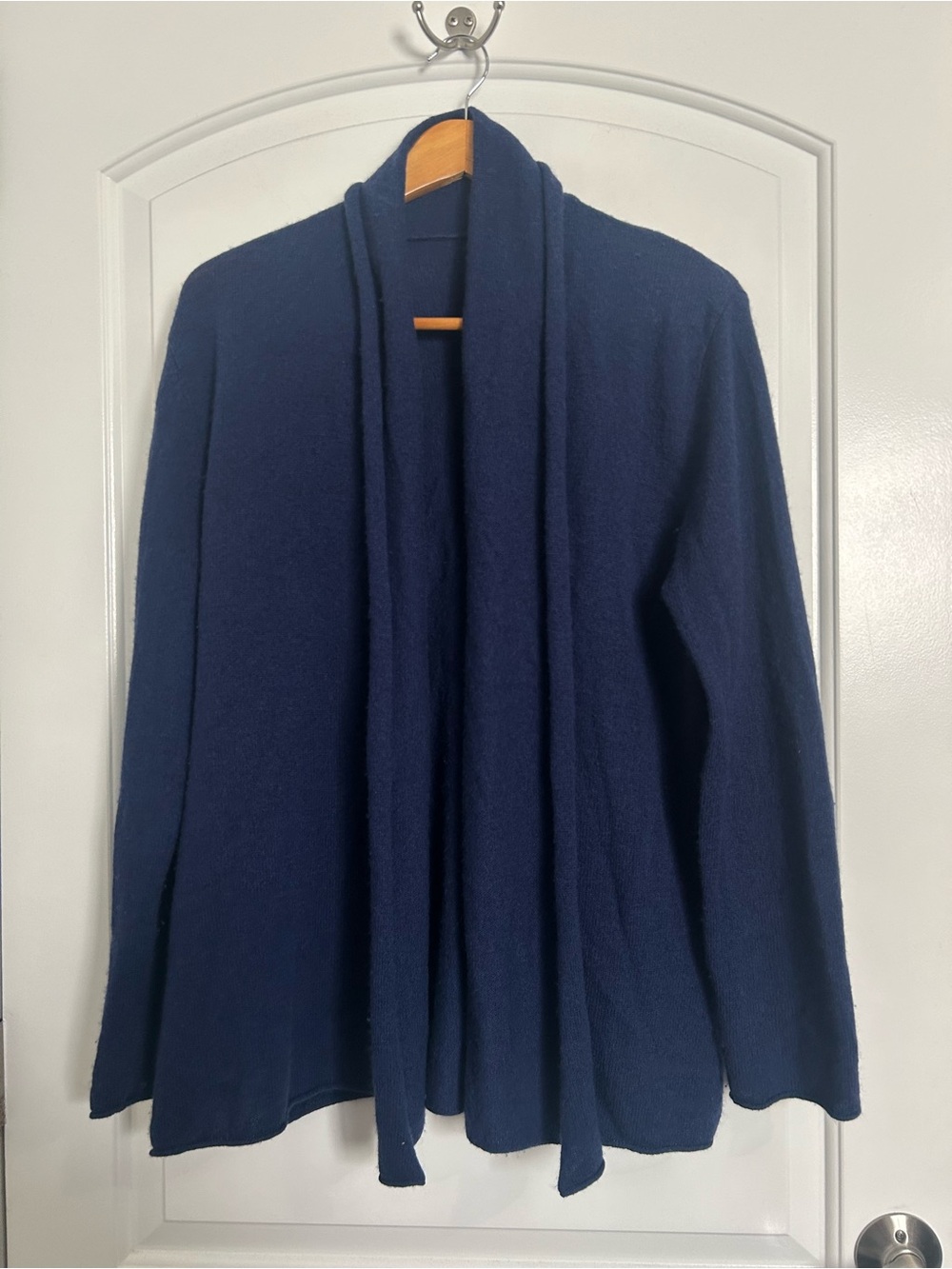 100% Cashmere Open Knit Cardigan Size S Chic Preppy Quiet Luxury minimalist